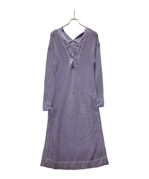 Ameri（アメリ）Ameri (アメリ) MESH LONG KNIT パープル サイズ:表記無しの古着・服飾アイテム
