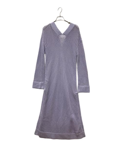 Ameri（アメリ）Ameri (アメリ) MESH LONG KNIT パープル サイズ:表記無しの古着・服飾アイテム