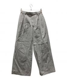 BEAUTY&YOUTH（ビューティーアンドユース）の古着「コットンナイロン ワイドタックパンツ」｜グレー