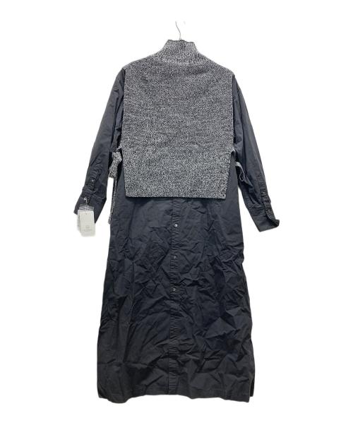 BEAUTY&YOUTH（ビューティーアンドユース）BEAUTY&YOUTH (ビューティーアンドユース) レイヤード Iラインワンピース グレー サイズ:- 未使用品の古着・服飾アイテム