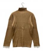 TODAYFULトゥデイフル）の古着「Middlegauge Piping Knit」｜ブラウン