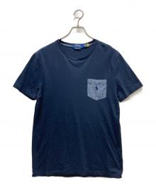 POLO RALPH LAUREN（ポロ・ラルフローレン）の古着「ポケットTシャツ」｜ネイビー