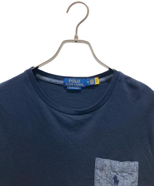 POLO RALPH LAUREN（ポロ・ラルフローレン）POLO RALPH LAUREN (ポロ・ラルフローレン) ポケットTシャツ ネイビー サイズ:Mの古着・服飾アイテム