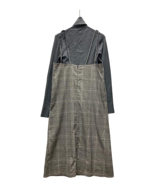 Mila Owen（ミラオーウェン）Mila Owen (ミラオーウェン) ニット付きキャミソールワンピース グレー サイズ:1の古着・服飾アイテム