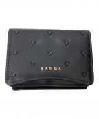 RANDAランダ）の古着「ハートスタッズデザインウォレット」｜ブラック