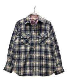Sears×KINGS ROAD（シアーズ×キングスロード）の古着「70’s チェックネルシャツ」｜ネイビー