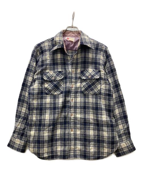 Sears（シアーズ）Sears (シアーズ) KINGS ROAD (キングスロード) 70’s チェックネルシャツ ネイビー サイズ:Lの古着・服飾アイテム