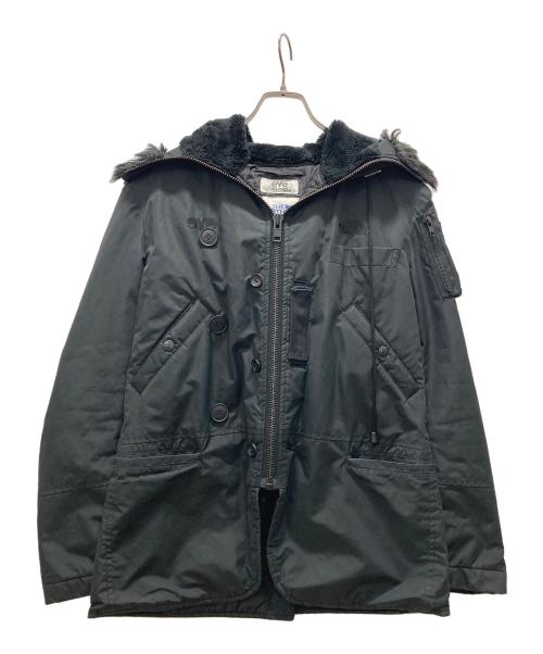 THE NORTH FACE（ザ ノース フェイス）THE NORTH FACE eYe COMME des GARCONS JUNYAWATANABE MAN (アイ コム デ ギャルソン ジュンヤ ワタナベ マン) 06AW ファー付中綿ジャケット ブラック サイズ:SSの古着・服飾アイテム