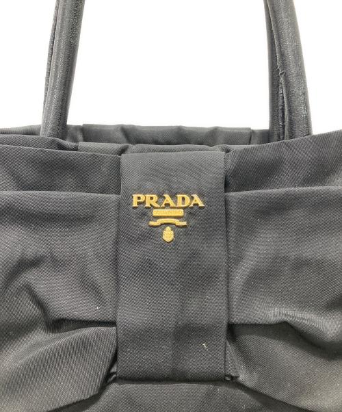 PRADA（プラダ）PRADA (プラダ) リボンハンドバッグ ブラックの古着・服飾アイテム