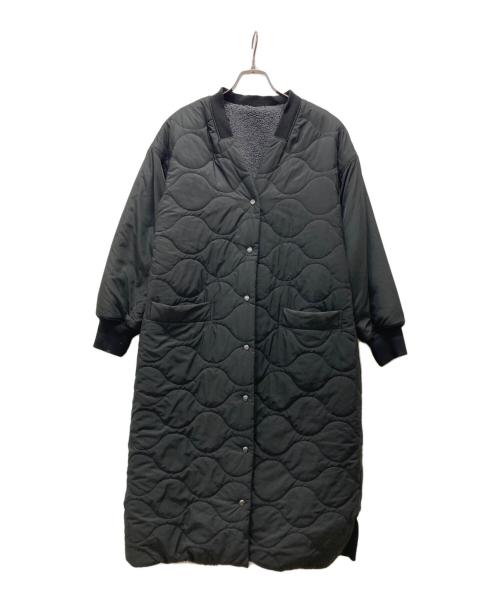 Re.Verofonna（ヴェロフォンナ）Re.Verofonna (ヴェロフォンナ) リバーシブルキルティングボアコート ブラック サイズ:38の古着・服飾アイテム