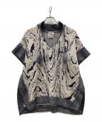 BAUM UND PFERDGARTENバウムウンドヘルガーデン）の古着「総柄ニットベスト」｜グレー