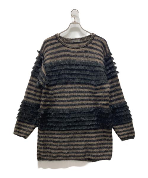 ISSEY MIYAKE（イッセイミヤケ）ISSEY MIYAKE (イッセイミヤケ) 筆タグ 80sニットワンピース ブラック サイズ:Mの古着・服飾アイテム