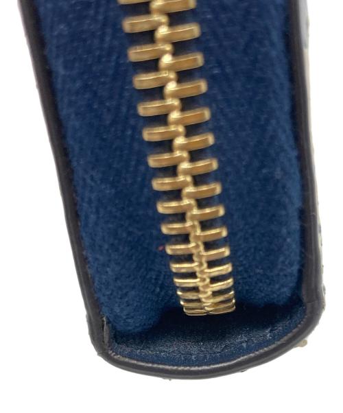 GUCCI（グッチ）GUCCI (グッチ) ニムフェア パイソン ラウンドファスナーウォレット ネイビーの古着・服飾アイテム