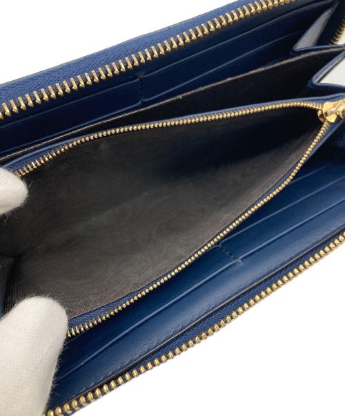 GUCCI（グッチ）GUCCI (グッチ) ニムフェア パイソン ラウンドファスナーウォレット ネイビーの古着・服飾アイテム