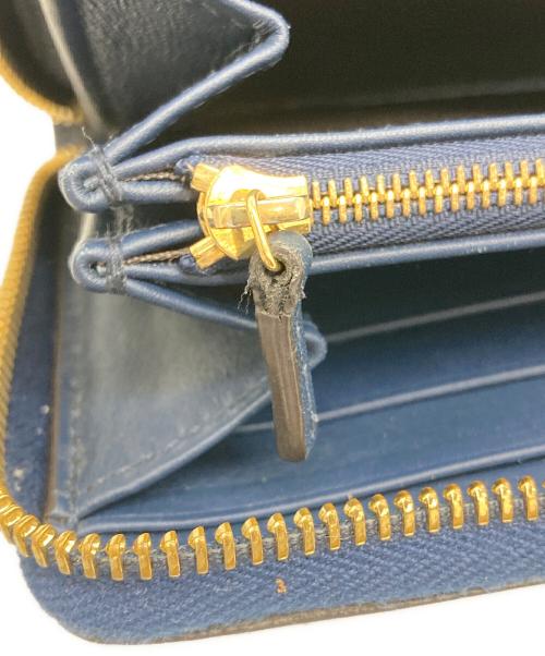 GUCCI（グッチ）GUCCI (グッチ) ニムフェア パイソン ラウンドファスナーウォレット ネイビーの古着・服飾アイテム