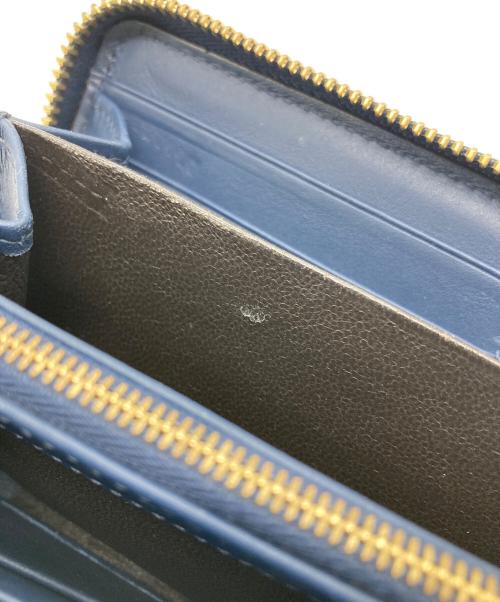 GUCCI（グッチ）GUCCI (グッチ) ニムフェア パイソン ラウンドファスナーウォレット ネイビーの古着・服飾アイテム