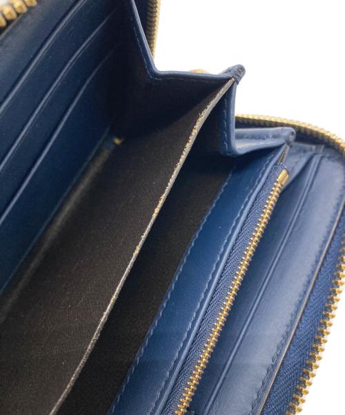 GUCCI（グッチ）GUCCI (グッチ) ニムフェア パイソン ラウンドファスナーウォレット ネイビーの古着・服飾アイテム