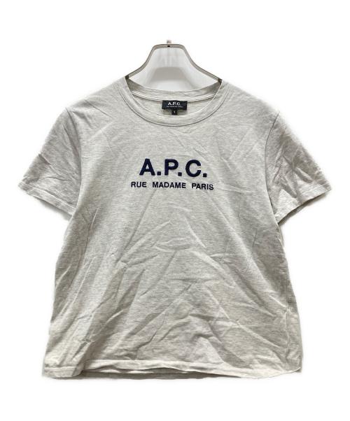 A.P.C.（アーペーセー）A.P.C. (アーペーセー) ロゴTシャツ グレー サイズ:Sの古着・服飾アイテム