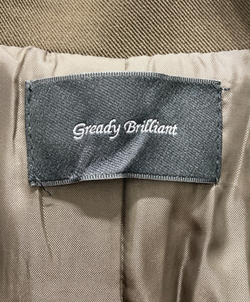 Gready Brilliant（グレディ ブリリアン）Gready Brilliant (グレディ ブリリアン) 金釦ダブルジャケット ブラウン サイズ:38 未使用品の古着・服飾アイテム