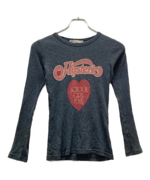 Hysteric Glamour（ヒステリックグラマー）Hysteric Glamour (ヒステリックグラマー) 90's ロゴカットソー グレー サイズ:FREEの古着・服飾アイテム