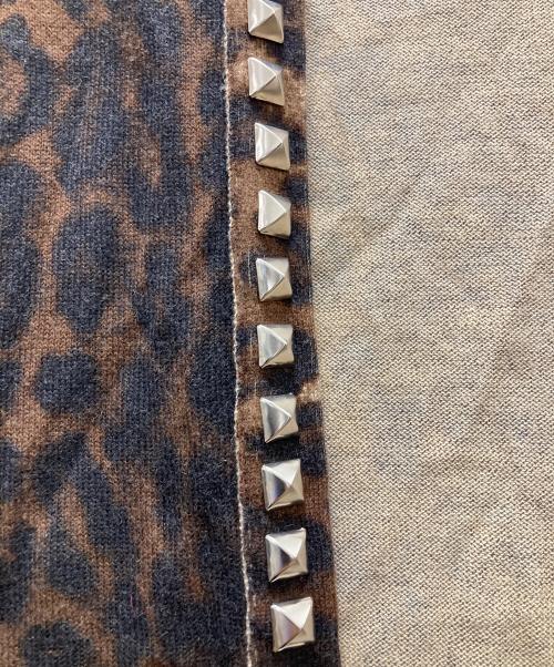 Hysteric Glamour（ヒステリックグラマー）Hysteric Glamour (ヒステリックグラマー) スタッズレオパードカーディガン ブラウン サイズ:FREEの古着・服飾アイテム