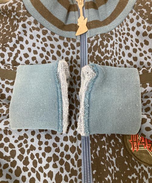 Hysteric Glamour（ヒステリックグラマー）Hysteric Glamour (ヒステリックグラマー) レオパード柄トラックジャケット ブルー サイズ:FREEの古着・服飾アイテム
