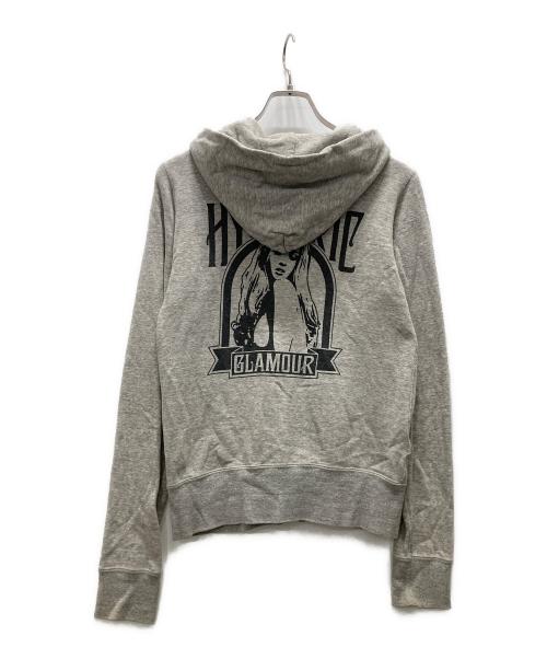Hysteric Glamour（ヒステリックグラマー）Hysteric Glamour (ヒステリックグラマー) ガールバックプリントパーカー グレー サイズ:FREEの古着・服飾アイテム