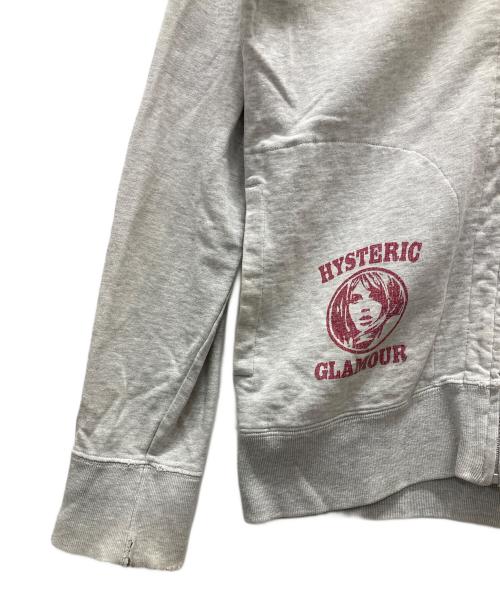 Hysteric Glamour（ヒステリックグラマー）Hysteric Glamour (ヒステリックグラマー) ジップパーカー グレー サイズ:FREEの古着・服飾アイテム