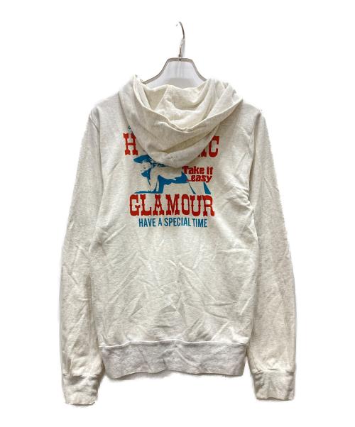 Hysteric Glamour（ヒステリックグラマー）Hysteric Glamour (ヒステリックグラマー) バックガールプリントパーカー グレー サイズ:Sの古着・服飾アイテム