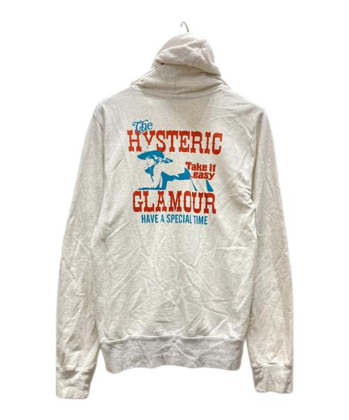 Hysteric Glamour（ヒステリックグラマー）Hysteric Glamour (ヒステリックグラマー) バックガールプリントパーカー グレー サイズ:Sの古着・服飾アイテム