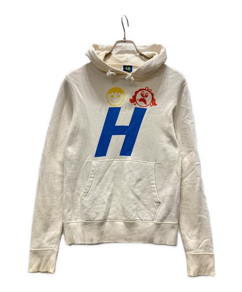 Hysteric Glamour（ヒステリックグラマー）Hysteric Glamour (ヒステリックグラマー) Hタグ 両面プリントパーカー ホワイト サイズ:FREEの古着・服飾アイテム