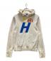 Hysteric Glamour（ヒステリックグラマー）の古着「Hタグ 両面プリントパーカー」｜ホワイト