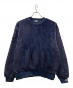Hysteric Glamourヒステリックグラマー）の古着「袖ロゴ刺繍ボアスウェット」｜ネイビー
