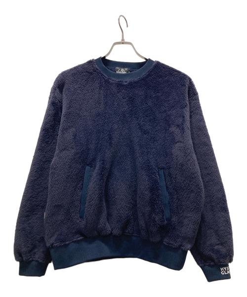 Hysteric Glamour（ヒステリックグラマー）Hysteric Glamour (ヒステリックグラマー) 袖ロゴ刺繍ボアスウェット ネイビー サイズ:Mの古着・服飾アイテム