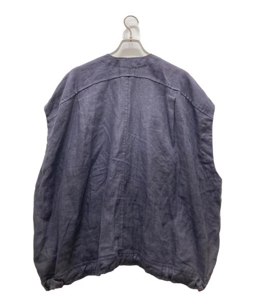 NONSAPIENS（ノンサピエンス）NONSAPIENS (ノンサピエンス) リネンベスト ネイビー サイズ:Sの古着・服飾アイテム