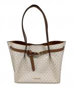 MICHAEL KORSマイケル・コース）の古着「総柄トートバッグ/EMILIA LARGE LOGO TOTE」｜ベージュ
