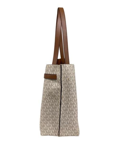 MICHAEL KORS（マイケル・コース）MICHAEL KORS (マイケル・コース) 総柄トートバッグ/EMILIA LARGE LOGO TOTE ベージュの古着・服飾アイテム