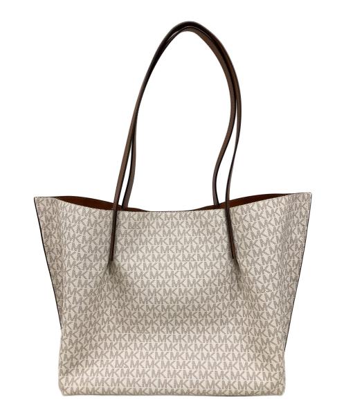 MICHAEL KORS（マイケル・コース）MICHAEL KORS (マイケル・コース) 総柄トートバッグ/EMILIA LARGE LOGO TOTE ベージュの古着・服飾アイテム