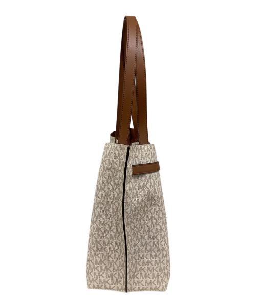 MICHAEL KORS（マイケル・コース）MICHAEL KORS (マイケル・コース) 総柄トートバッグ/EMILIA LARGE LOGO TOTE ベージュの古着・服飾アイテム
