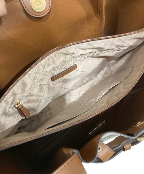 MICHAEL KORS（マイケル・コース）MICHAEL KORS (マイケル・コース) 総柄トートバッグ/EMILIA LARGE LOGO TOTE ベージュの古着・服飾アイテム