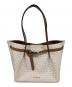 MICHAEL KORS（マイケル・コース）の古着「総柄トートバッグ/EMILIA LARGE LOGO TOTE」｜ベージュ