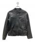 JOHNBULL（ジョンブル）の古着「レザーシングルライダースジャケット」｜ブラック