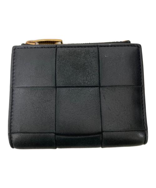 BOTTEGA VENETA（ボッテガベネタ）BOTTEGA VENETA (ボッテガベネタ) カセット/マキシイントレチャート 二つ折り財布 ブラックの古着・服飾アイテム