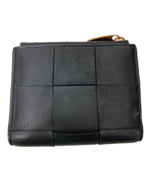 BOTTEGA VENETA（ボッテガベネタ）BOTTEGA VENETA (ボッテガベネタ) カセット/マキシイントレチャート 二つ折り財布 ブラックの古着・服飾アイテム