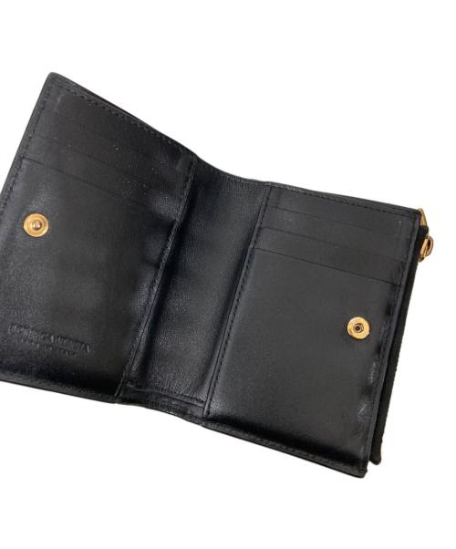 BOTTEGA VENETA（ボッテガベネタ）BOTTEGA VENETA (ボッテガベネタ) カセット/マキシイントレチャート 二つ折り財布 ブラックの古着・服飾アイテム