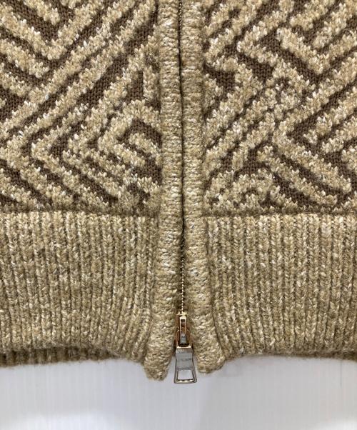 soerte（ソエルテ）soerte (ソエルテ) Oversize jacquard drivers knit ベージュ サイズ:Sの古着・服飾アイテム