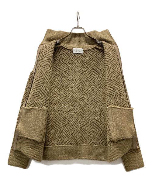 soerte（ソエルテ）soerte (ソエルテ) Oversize jacquard drivers knit ベージュ サイズ:Sの古着・服飾アイテム
