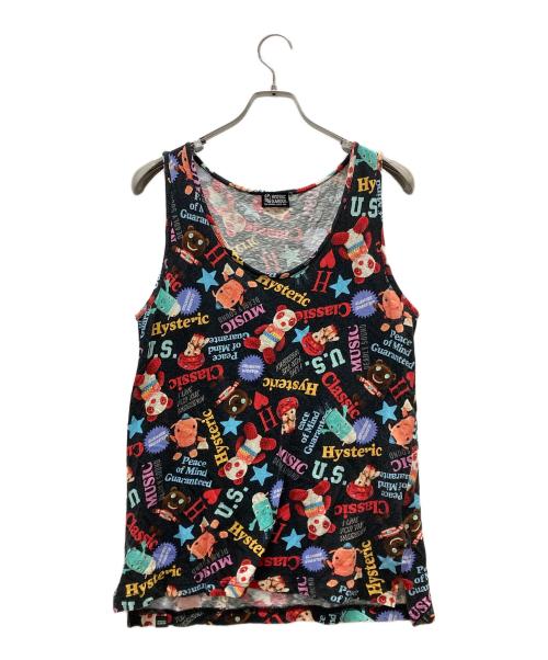 Hysteric Glamour（ヒステリックグラマー）Hysteric Glamour (ヒステリックグラマー) YOKO DOLL MIX柄 タンクトップ ブラック サイズ:FREEの古着・服飾アイテム