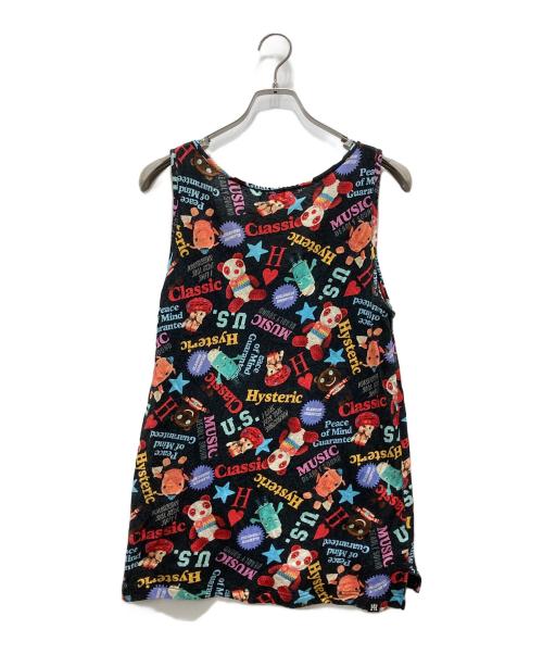 Hysteric Glamour（ヒステリックグラマー）Hysteric Glamour (ヒステリックグラマー) YOKO DOLL MIX柄 タンクトップ ブラック サイズ:FREEの古着・服飾アイテム