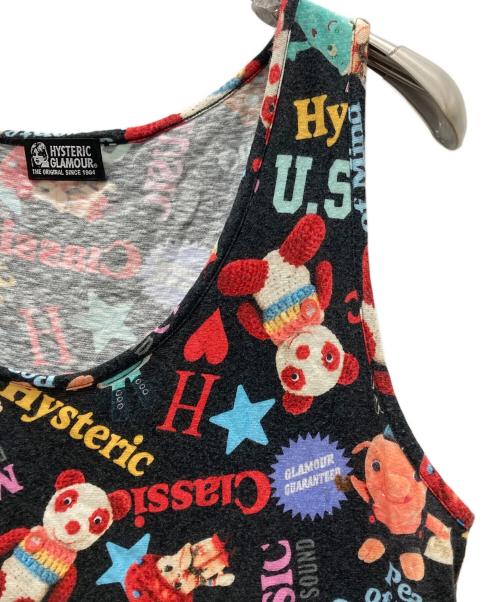 Hysteric Glamour（ヒステリックグラマー）Hysteric Glamour (ヒステリックグラマー) YOKO DOLL MIX柄 タンクトップ ブラック サイズ:FREEの古着・服飾アイテム